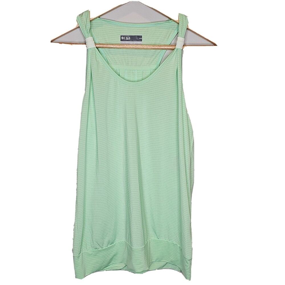Lija Women's Pistachio Green‎ Scoop Neck Activewear Tank Top Size Medium